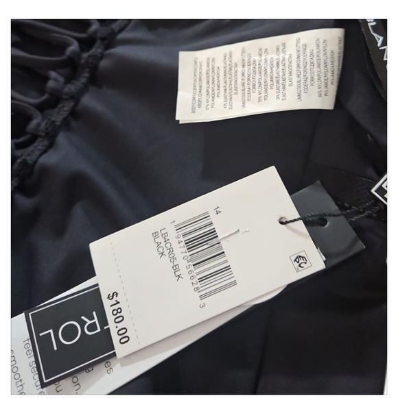 NWT La Blanca Swinsuit One Piece Classic Black Sz 14 - Picture 6 of 7